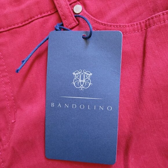 Bandolino jeans red Mandie style straight legs stretch cotton denim pants petite - Picture 14 of 16